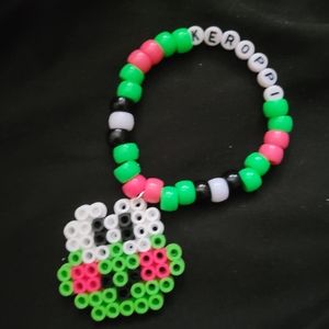 Keroppi theme kandi single perler face
